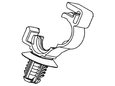 Mazeichnung 3 Hellermann Tyton 151 01880 500  Wellrohrhalter mit Lamellenfuss