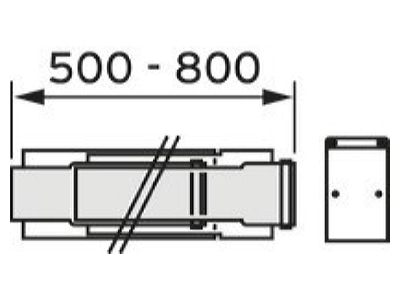 Dimensional drawing Vaillant 303804 Connecting piece  round air duct