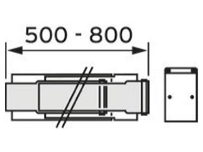 Dimensional drawing Vaillant 303906 Connecting piece  round air duct