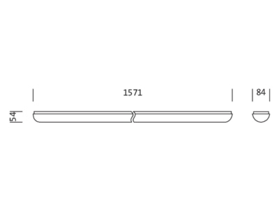 Dimensional drawing Siteco 5LS74901EW Accessory for luminaires