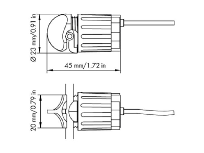 Mazeichnung WAGO 855 8002 Potentialabgriff ohne Sicherung  N 