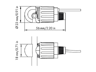 Mazeichnung WAGO 855 8003 Potentialabgriff mit Sicherung  L 