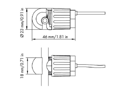 Mazeichnung WAGO 855 8004 Potentialabgriff ohne Sicherung  N 