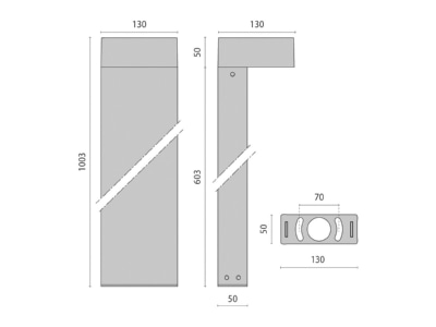 Mazeichnung Performance in Light 306552 LED Pollerleuchte 3000K