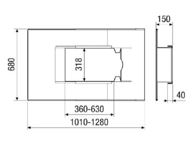Ma�zeichnung Maico PP 45 DER 25 35 Dacheindeckrahmen f Dachneig  25  35 