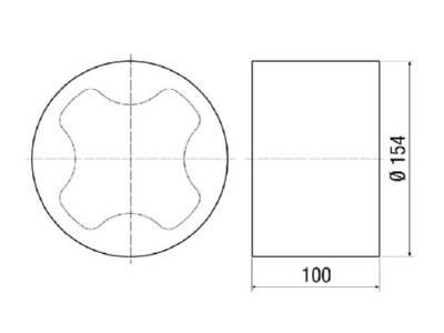 Dimensional drawing Maico PP 45 SE Sound absorber  around air duct