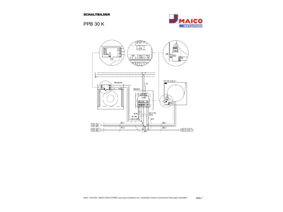 Circuit diagram Maico PPB 30 K Peripheral supply and exhaust device
