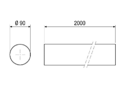 Ma�zeichnung Maico PPB 30 VSDF Verlaengerungsset f Dachdurchfuehr PP45