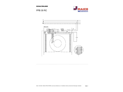 Circuit diagram Maico PPB 30 RC Peripheral supply and exhaust device
