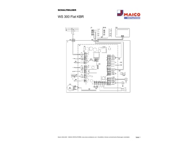 Schaltbild Maico WS 300 Flat KBR Raumluft System Bypass Rechts  300m2