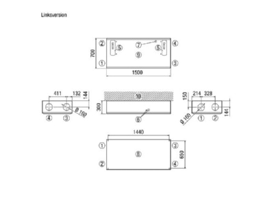 Ma�zeichnung Maico WS 300 Flat L Raumluft System Linksausf  bis 300m2