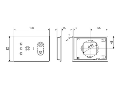 Ma�zeichnung Maico RLS G1 WS Design Bedienteil