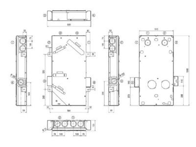 Ma�zeichnung Maico WS 75 Powerbox S Lueftungsgeraet Unterputz