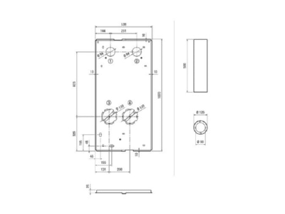 Dimensional drawing Maico WS 75 RSAP Accessory for ventilator