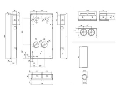 Dimensional drawing Maico WS 75 RSUP Accessory for ventilator
