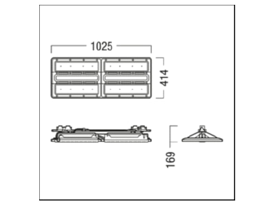 Mazeichnung Zumtobel CR2PL L35k  42187570 LED Hallenleuchte 840  CR2PL L35k 42187570