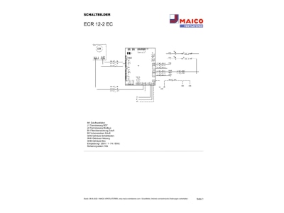Schaltbild Maico ECR 12 2 EC Compaktbox DN 125