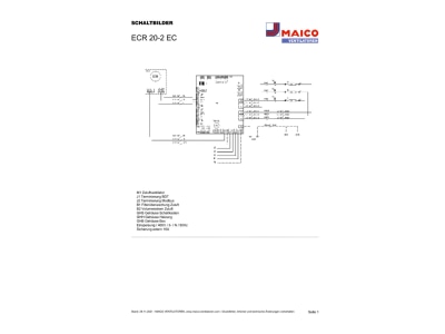 Schaltbild Maico ECR 20 2 EC Compaktbox DN 200