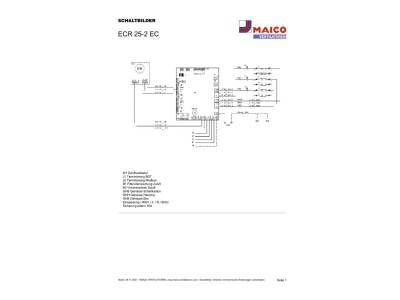 Schaltbild Maico ECR 25 2 EC Compaktbox DN 250