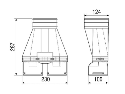 Ma�zeichnung Maico MA AD2 90 Adapter Nennweite 90