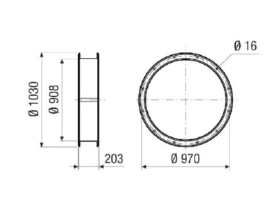 Dimensional drawing Maico ELI 90 Ex Connecting piece elastic  NW900  Ex