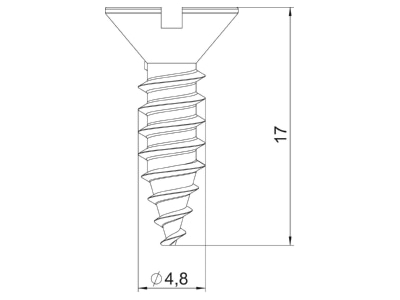 Dimensional drawing 2 OBO DBS BE Accessory for underfloor duct