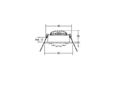 Dimensional drawing Brumberg 12321073 Downlight spot floodlight