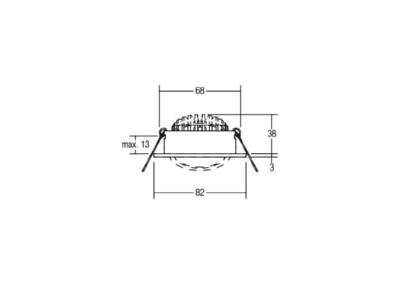 Ma�zeichnung Brumberg 38361253 LED Einbaustrahler 3000K  alu matt