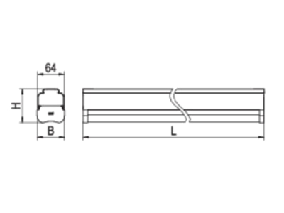 Strichzeichnung Ridi Leuchten VLGFP1501  1551214SI LED Geraetetraeger 5000K VLGFP1501 1551214SI