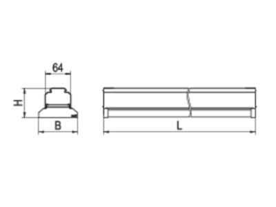 Strichzeichnung Ridi Leuchten VLGFS1501 5  1551276 LED Geraetetraeger 6500K VLGFS1501 5 1551276