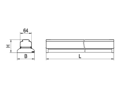 Mazeichnung Ridi Leuchten VLGFS1501 5  1551280 LED Geraetetraeger 6500K VLGFS1501 5 1551280