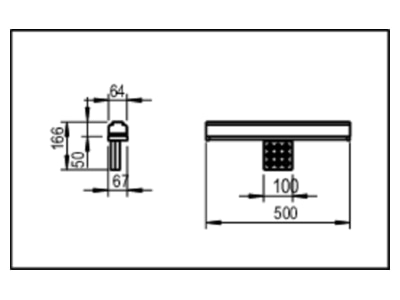 Dimensional drawing Ridi Leuchten VLMF   0321886SW691 Downlight spot floodlight 1x2 7W VLMF  0321886SW691