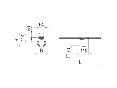 Dimensional drawing Ridi Leuchten VLMF   0321955  691 Downlight spot floodlight 1x31W VLMF  0321955  691
