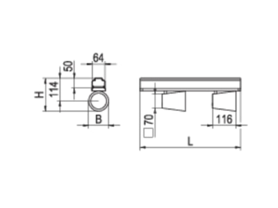 Line drawing Ridi Leuchten VLMF   0321960  691 Downlight spot floodlight 2x23W VLMF  0321960  691