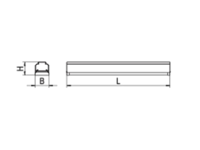 Line drawing Ridi Leuchten VLMF BLIND 500 11 Blind cap for luminaires
