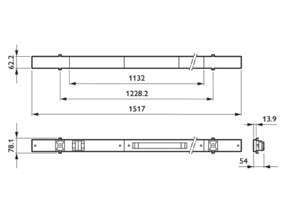 Mazeichnung Philips Licht LL515X 80S  74858399 LED Geraetetraeger PSD  840 LL515X 80S 74858399