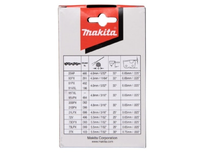 Produktbild Detailansicht 1 Makita 191H00 0 Saegekette 25cm 1 1mm 3 8Z HM