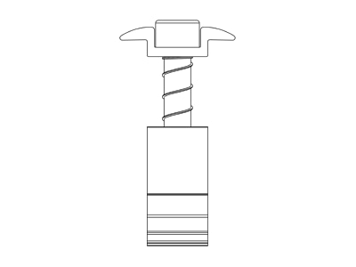 Line drawing 1 K2 Systems 2002558 Middle clamp for photovoltaics mounting
