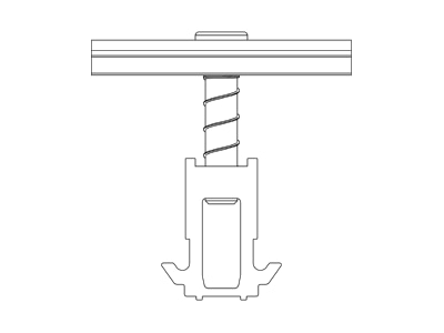 Line drawing 2 K2 Systems 2002609 Middle clamp for photovoltaics mounting
