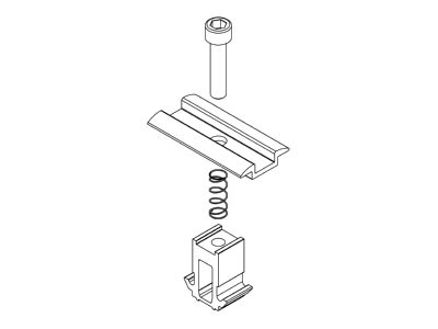 Line drawing 3 K2 Systems 2002609 Middle clamp for photovoltaics mounting