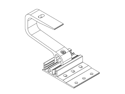 Line drawing 1 K2 Systems 2002390 Photovoltaics roof  facade fastener
