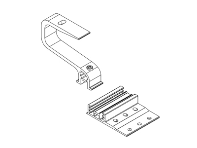 Line drawing 2 K2 Systems 2002390 Photovoltaics roof  facade fastener

