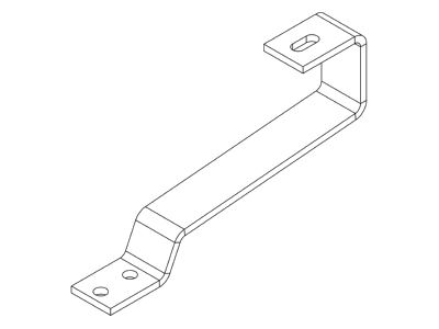 Line drawing K2 Systems 1000214 Photovoltaics roof  facade fastener