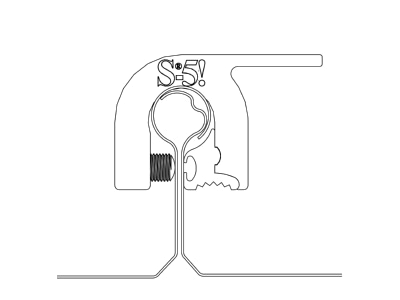 Line drawing 1 K2 Systems 1000888 Photovoltaics roof  facade fastener
