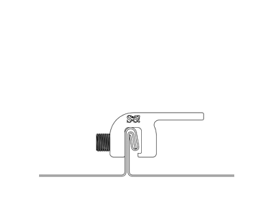 Line drawing 2 K2 Systems 1001052 Photovoltaics roof  facade fastener