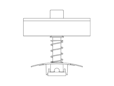 Line drawing 1 K2 Systems 1003586 Middle clamp for photovoltaics mounting
