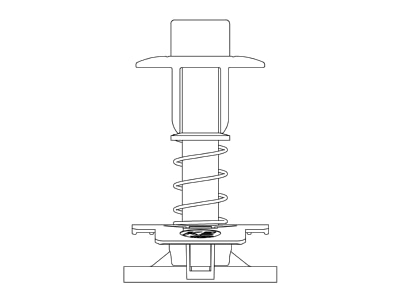 Line drawing 2 K2 Systems 1003586 Middle clamp for photovoltaics mounting