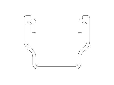 Line drawing 2 K2 Systems 2001300 Solar mounting profile