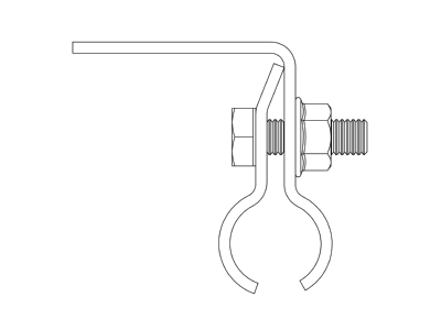 Line drawing 1 K2 Systems 2001853 Photovoltaics roof  facade fastener
