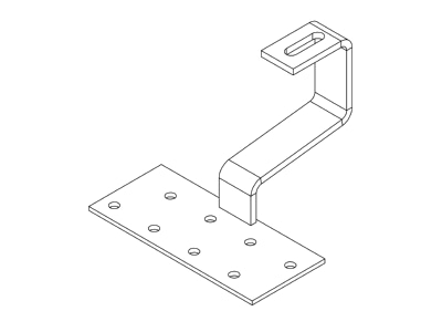Line drawing K2 Systems 1000096 Photovoltaics roof  facade fastener